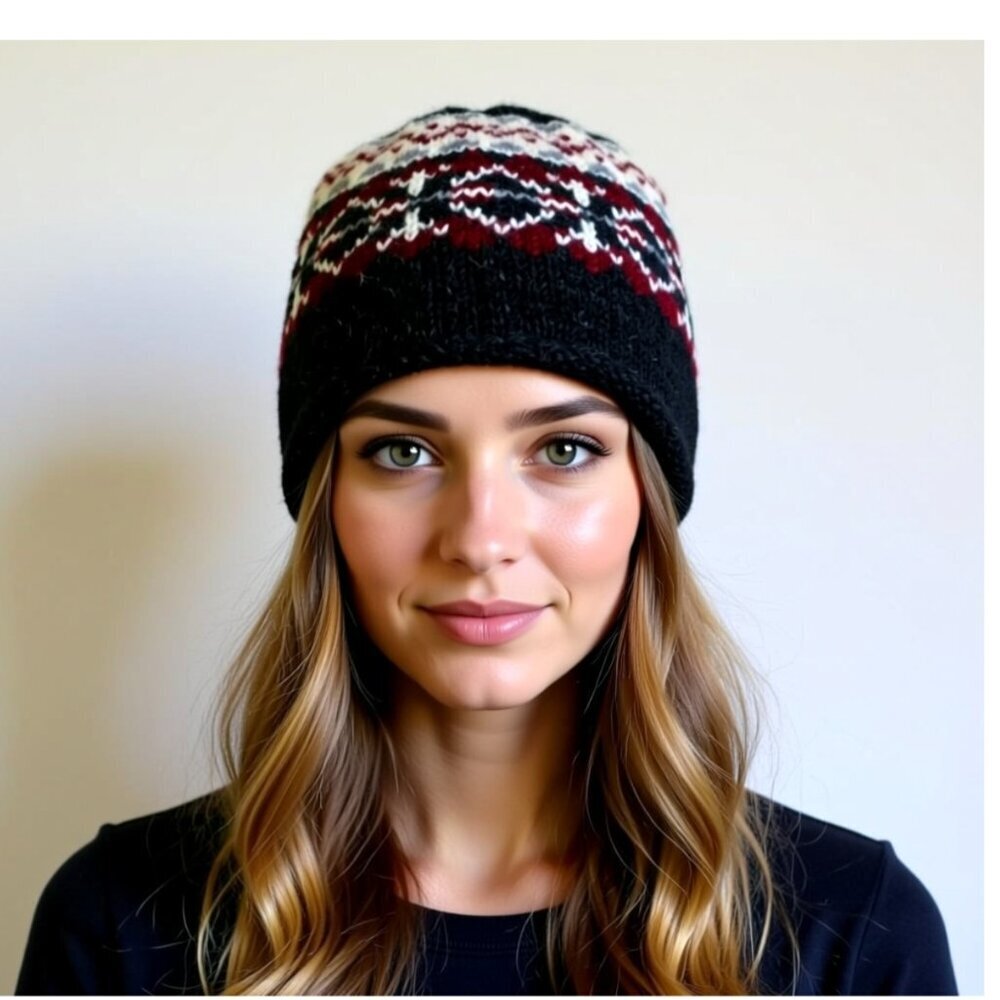 NEPAL Lined Beanie Woolie Tocque Hat (fully lined) Size M (C48)